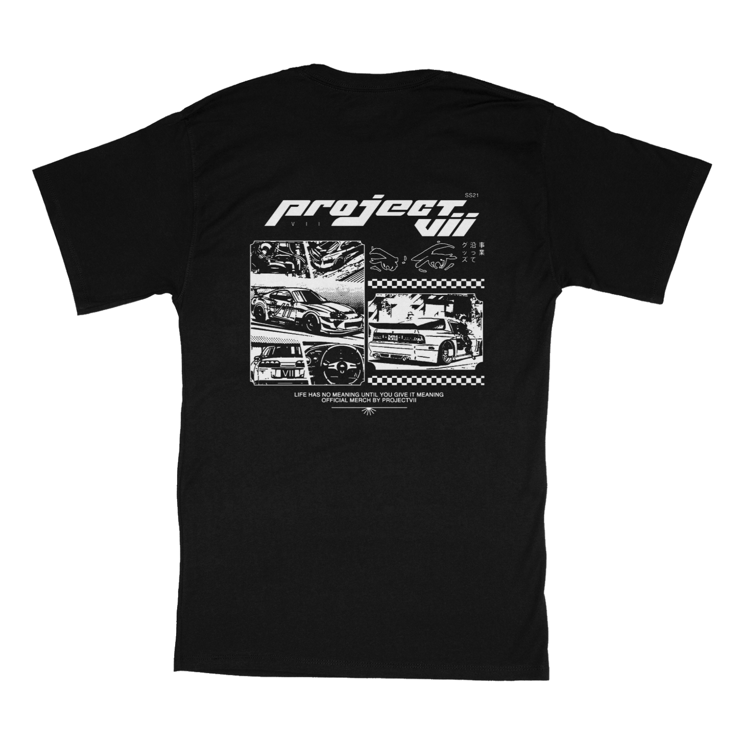 Project VII Black JDM T-Shirt